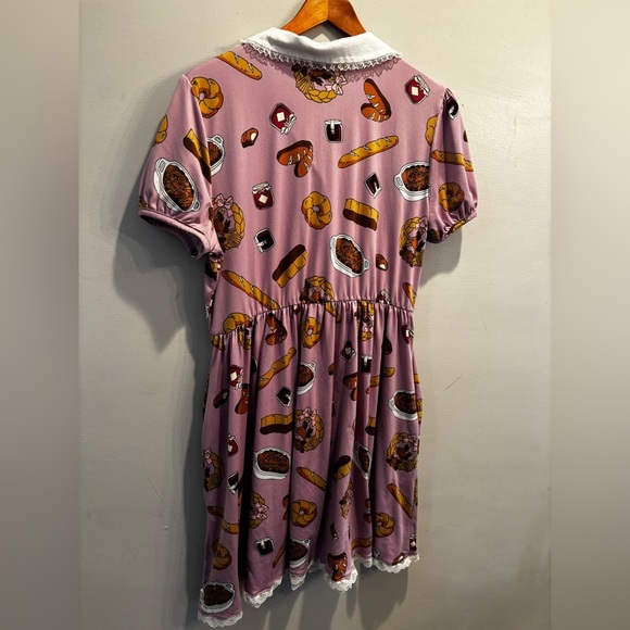 Spencer's Pink and Purple Casual Sundress Short Sleeve retro goth Spencer’s - Picture 9 of 14